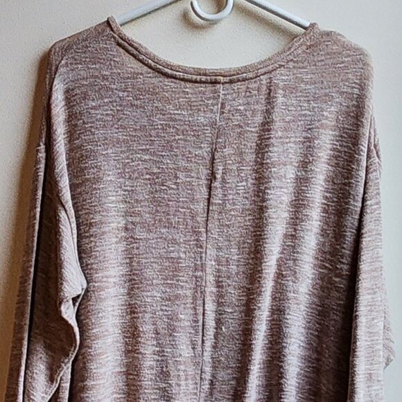Tan Scoop Neck Angled Jersey Size Large - Picture 15 of 16